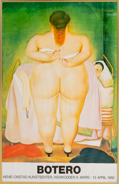 UTSTÄLLNINGSAFFISCH, "Botero", Henie-Onstad Kunstsenter, Hövikodden, 1980