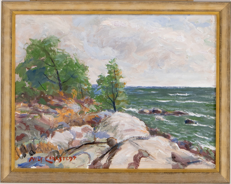 NILS CARLSTEDT (1898-1980), olja på pannå, signerad