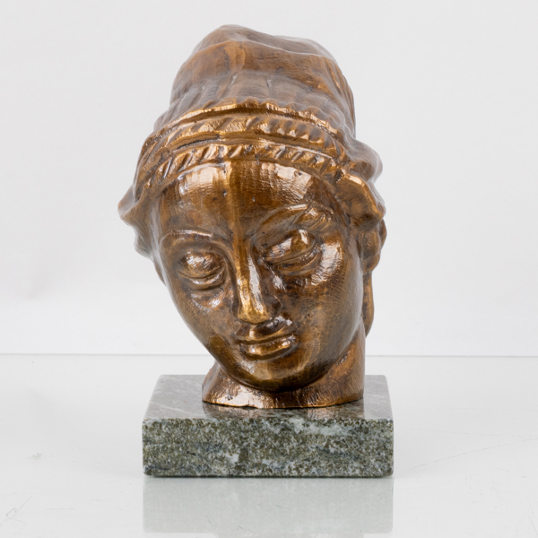 CARL MILLES, efter, skulptur, brons, "Lilla Europahuvudet"