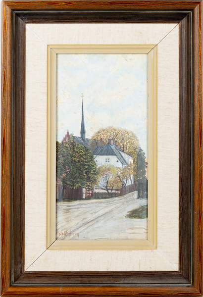 HANS HÖGBERG (1908-1987), olja på pannå, signerad