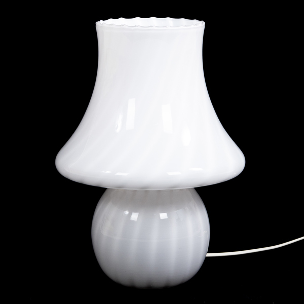 BORDSLAMPA, glas, "Swirl", Murano, Italien, 1900-talets andra hälft