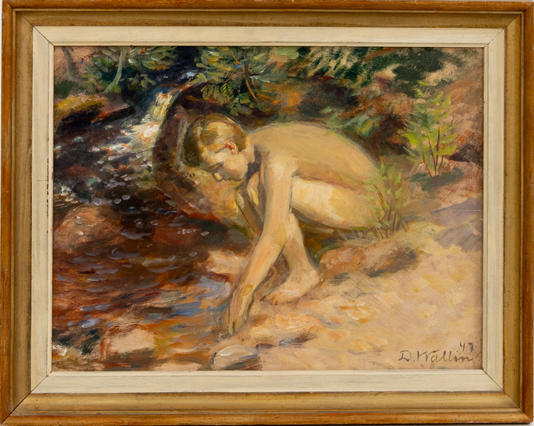 DAVID WALLIN (1876-1957), olja på pannå, signerad och daterad -47