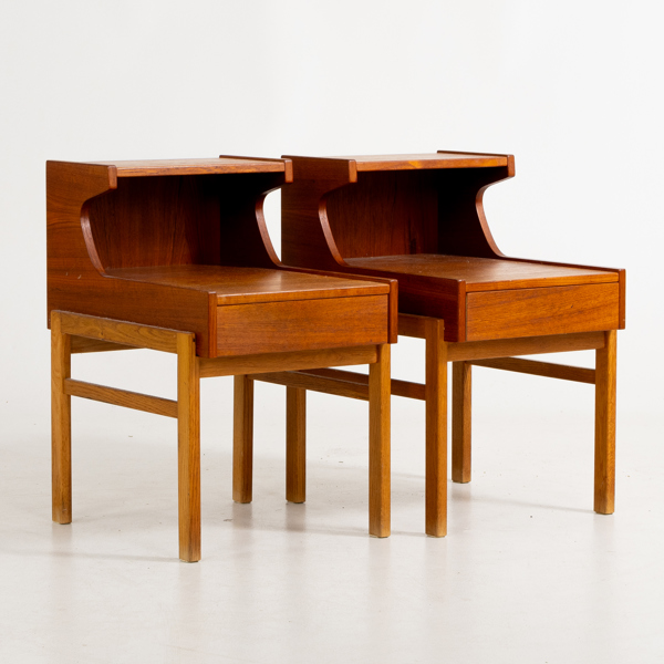 SÄNGBORD, teak och ek, 1950-/60-tal