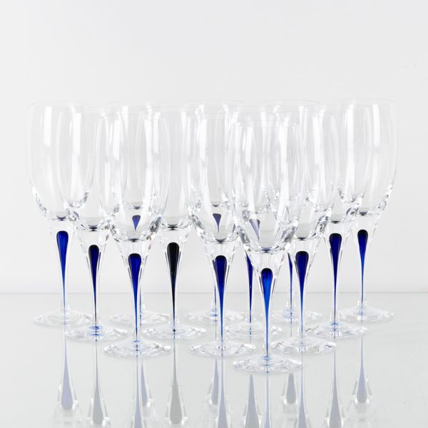 ERIKA LAGERBIELKE, 13 st champagneglas, "Intermezzo", Orrefors