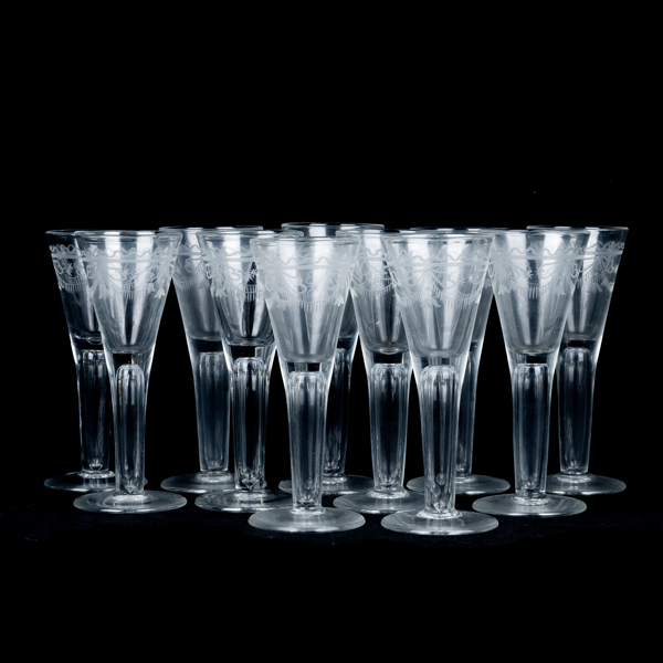SNAPSGLAS, 11 st, glas, 1900-tal