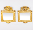 SPEGLAR, 1 par, förgyllda och bronserade, 1800-tal