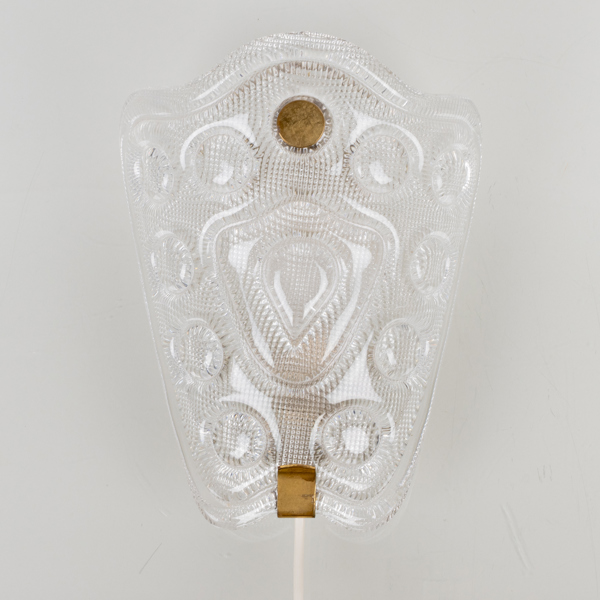 VÄGGLAMPA, glas, Orrefors, 1940-tal