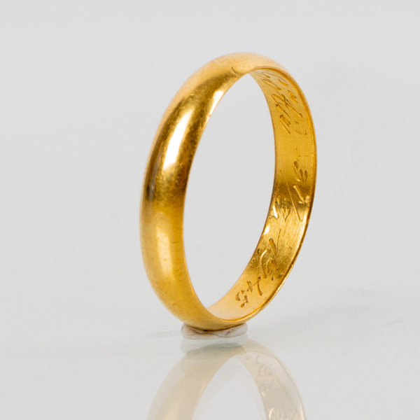 RING, 23k guld, vikt ca 5,9 g