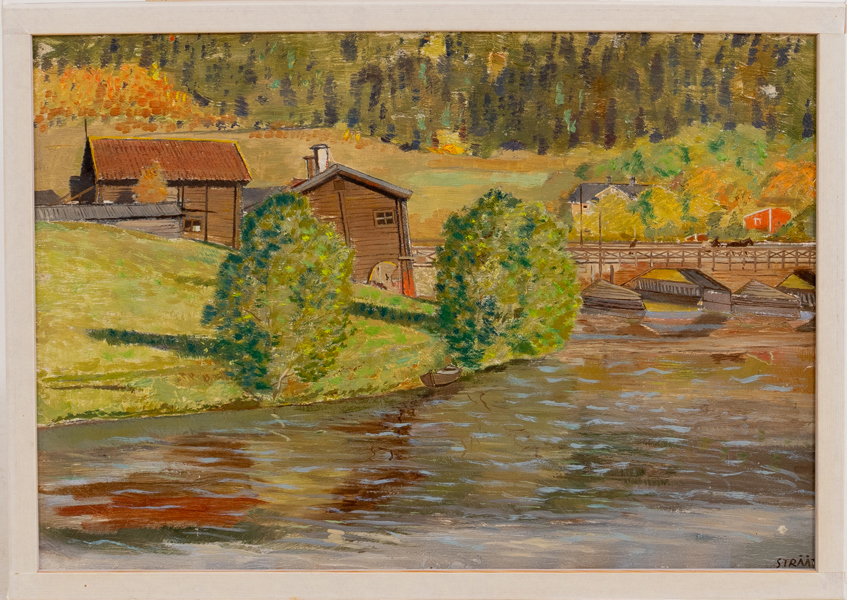 HJALMAR STRÅÅT (1885-1971), olja på pannå, signerad