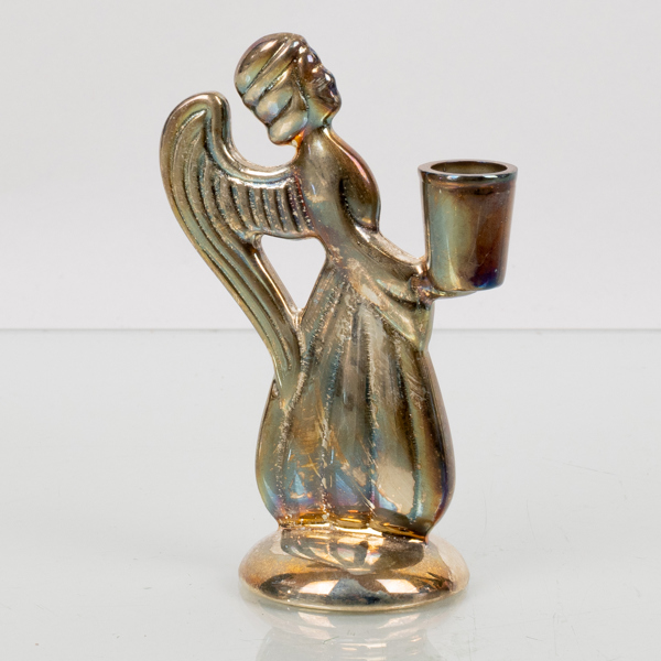 LJUSSTAKE, mässing, "Skyddsängeln", Skultuna, 1900-/2000-tal