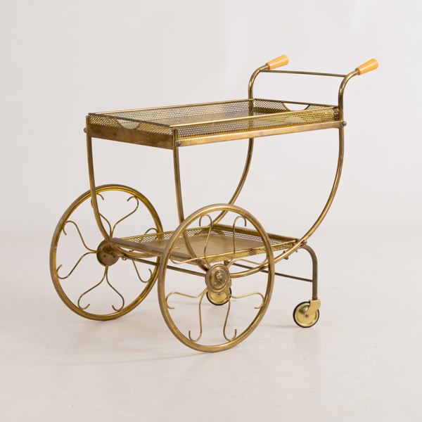 SERVERINGSVAGN, mässing, omkring 1900-talets mitt