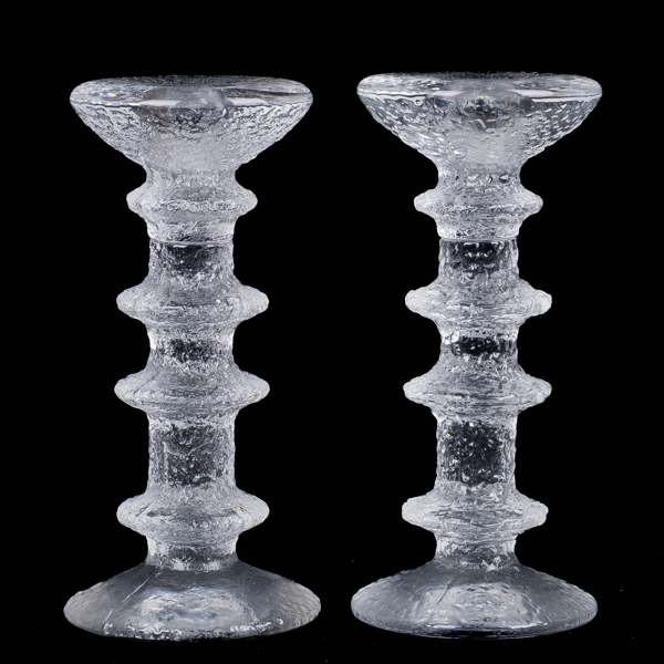 TIMO SARPANEVA, 1 par ljusstakar, glas, "Festivo", Iittala