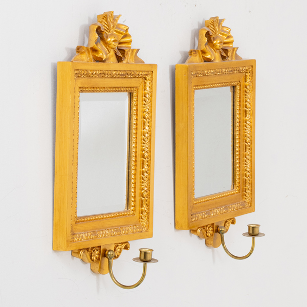 SPEGELLAMPETTER, 1 par, gustaviansk stil, 1900-tal
