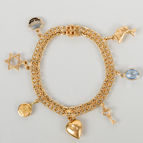 ARMBAND, 18k guld, x-länk, tot vikt ca 18 g