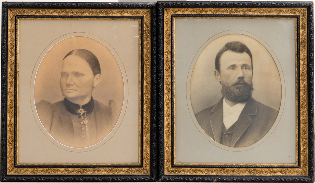 OKÄND KONSTNÄR, 1 par, blyertsteckningar, 1800-/1900-tal