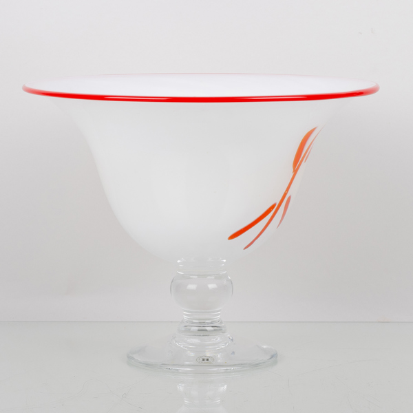 SKÅL PÅ FOT, glas, Reijmyre glasbruk, signerad och daterad -98