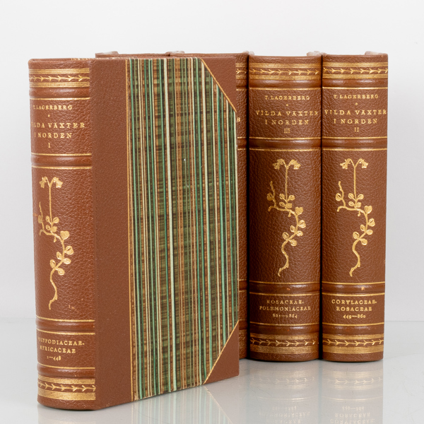 TORSTEN LAGERBERG, 5 vol, "Vilda växter i Norden", 1947
