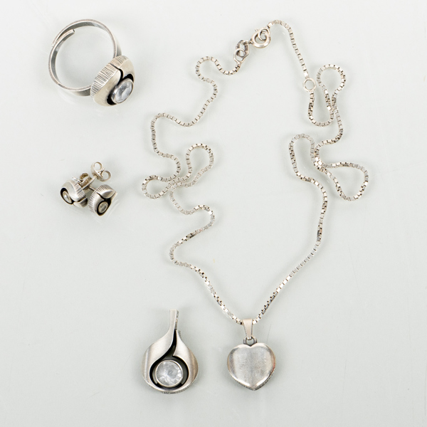 KARL LAINE, 4 del, silver samt sterlingsilver, Finland