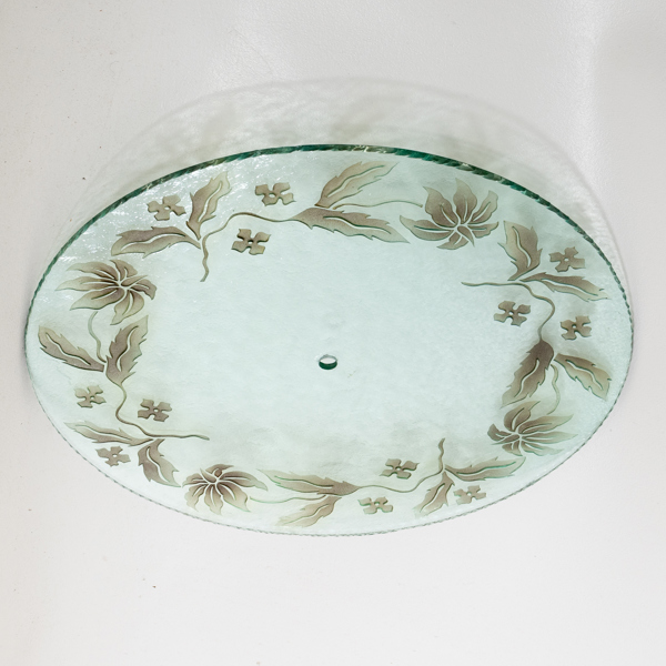 GLASPLAFOND, till taklampa, råglas, 1920-/30-tal