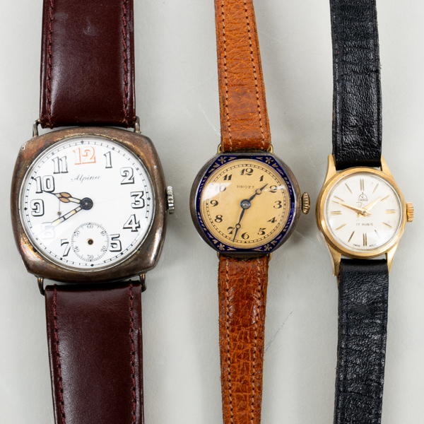 ARMBANDSUR, 3 st, 1900-tales mitt