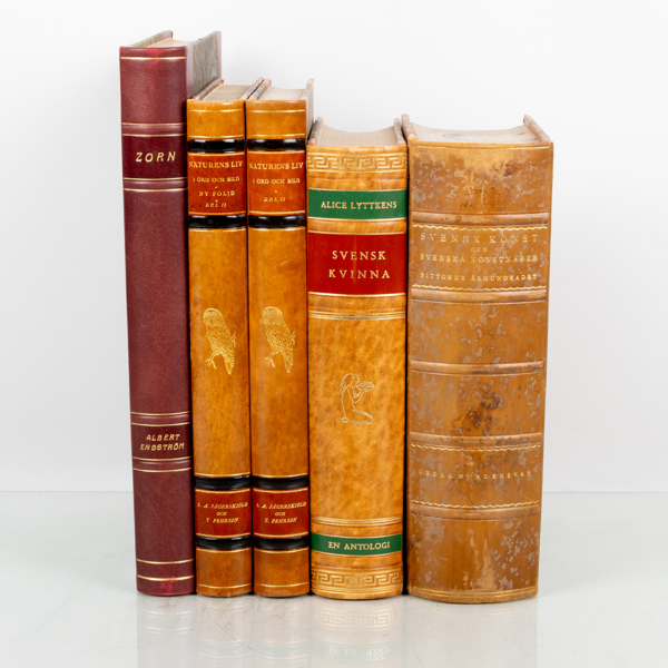 BÖCKER, 5 vol, bla "Zorn" av Albert Engström