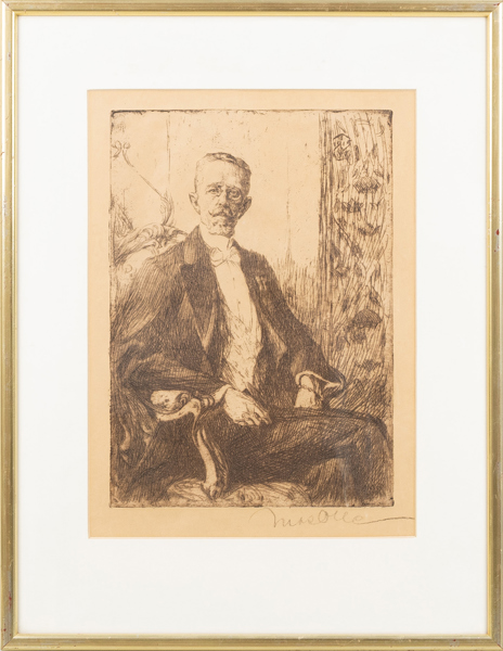 HELMER MASOLLE (1884-1969), etsning, signerad 