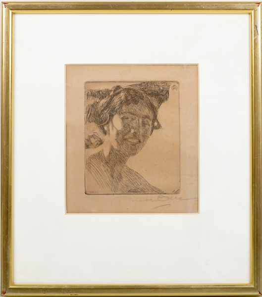 HELMER MASOLLE (1884-1969), etsning, signerad 