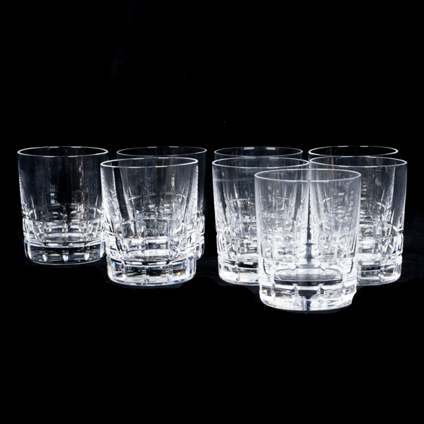 VICKE LINDSTRAND, 8 st, whiskyglas, "City", Kosta