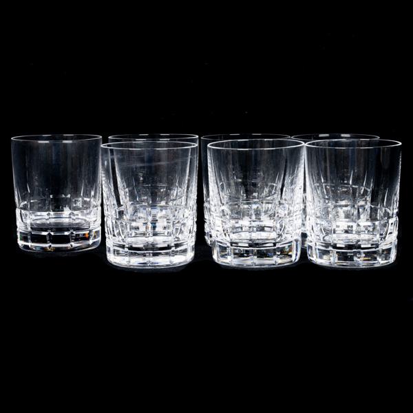 VICKE LINDSTRAND, 7 st, whiskyglas, "City", Kosta