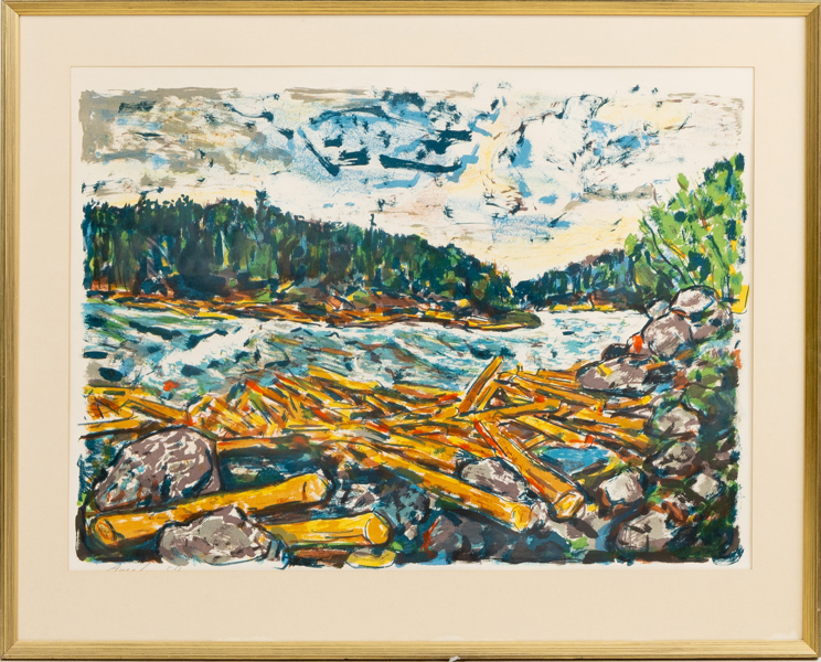 ALBIN ALMELIN (1902-1975), färglitografi, signerad