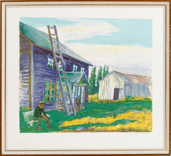JOHAN LUNDGREN (1920-1989), färglitografi, signerad och numrerad 39/310