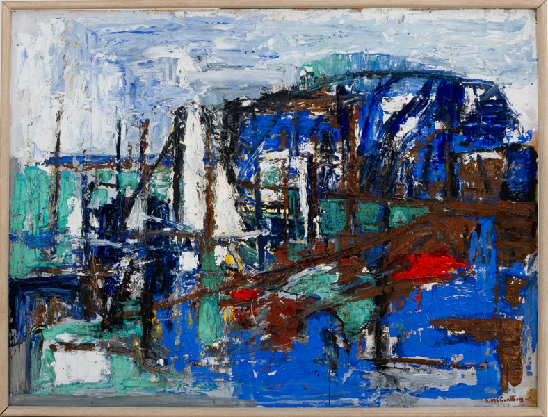 ERIC LUNDBERG (1918-1992), olja på pannå, signerad och daterad -65