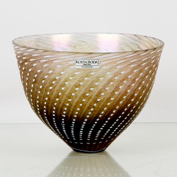 BERTIL VALLIEN, skål, glas, Boda Artist Collection, signerad