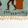 MONA RYGGEN (Norge, 1932-2011), gobeläng, flamskväv, signerad och daterad M Ryggen 1961