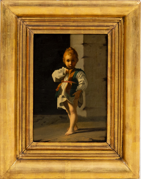 OKÄND KONSTNÄR, 1800-tal, olja på duk, osignerad, daterad à tergo Napoli 1881