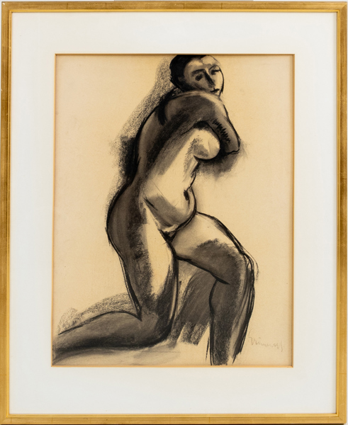 ISAAC GRÜNEWALD (1889-1946), krita på papper, signerad