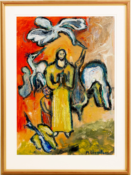 MONICA LORENTZON (född 1940), olja på pannå, signerad