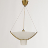 HANS BERGSTRÖM, taklampa, glas och mässing, "Folklampan", Ateljé Lyktan, 1940-/50-tal