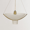 HANS BERGSTRÖM, taklampa, glas och mässing, "Folklampan", Ateljé Lyktan, 1940-/50-tal