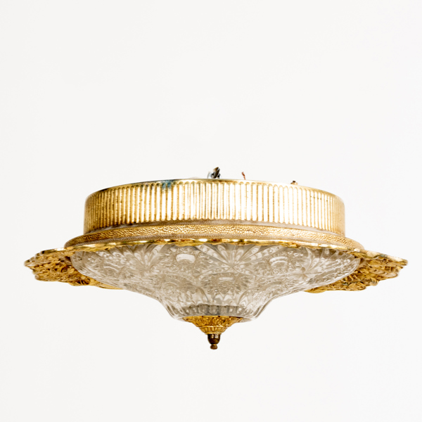 TAKPLAFOND, mässing och glas, 1900-talets andra hälft