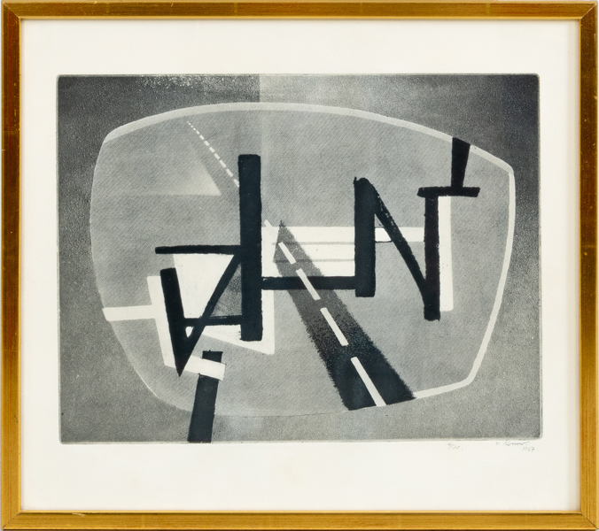 JURGEN VON KONOW (1915-1959), etsning, signerad och daterad 1957
