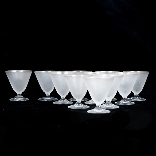 BJÖRN TRÄGÅRDH, 11 st cocktailglas, glas, Reijmyre glasbruk