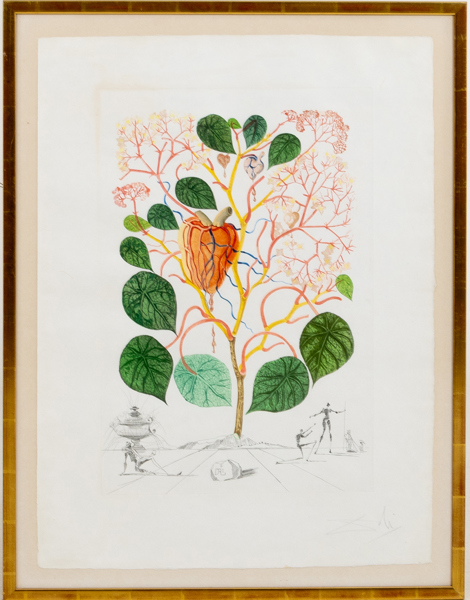 SALVADOR DALÍ (Spanien, 1904-1989), färgetsning med torrnål och pochoir, signerad