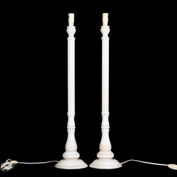 BORDSLAMPOR, 1 par, trä, 1900-/2000-tal