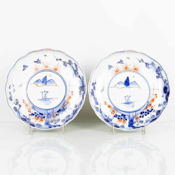 SKÅLFAT, 2 st, porslin, Meiji (1868-1912)
