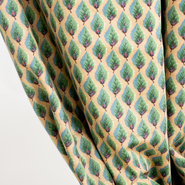 GARDINLÄNGDER SAMT ÖVERDRAG, 1 par, sannolikt Designers Guild, sent 1900-tal