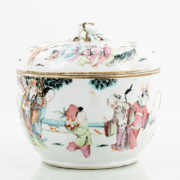BURK, porslin, Kina, 1800-tal