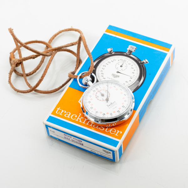 STOPPUR, 2 st, Heuer, trackmaster samt Hanhart, 1900-talets andra hälft