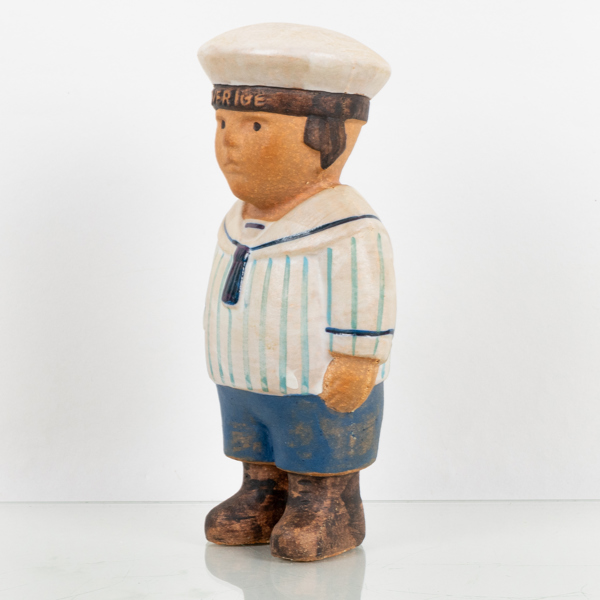 LISA LARSON, figur, stengods, "Gustaf", ur serien Sekelskifte, Gustavsberg