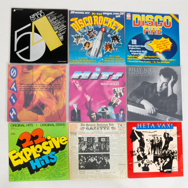 LP-SKIVOR, 35 st, bla. Rolling Stones, Billy Joel, Elvis, The Beatles mm